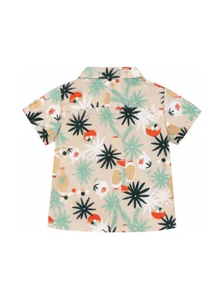 Chemise Beige/Bleu Garçon P'tit Mome Jungle 2