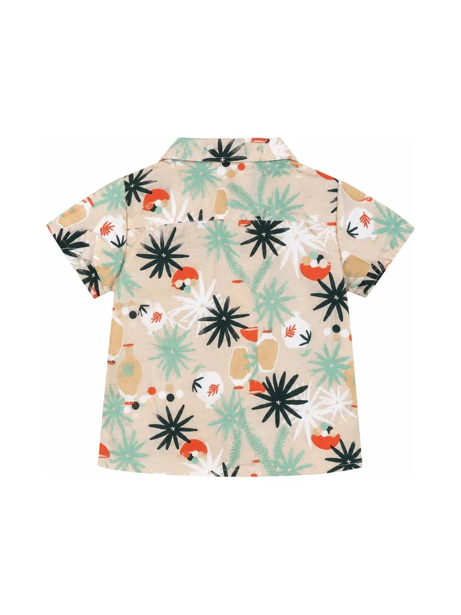 Chemise Beige/Bleu Garçon P'tit Mome Jungle 3