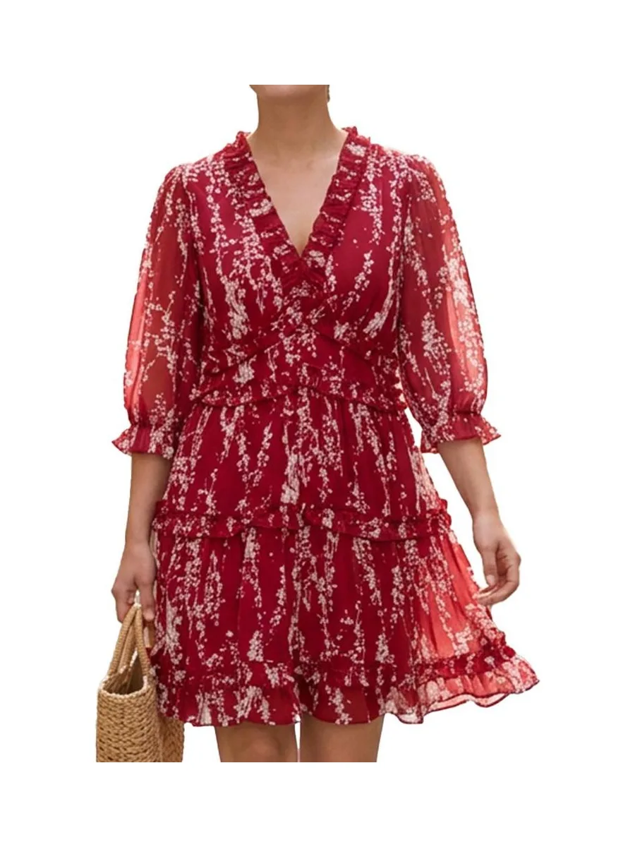Robe Rouge Femme Vero Moda Gabriella 2