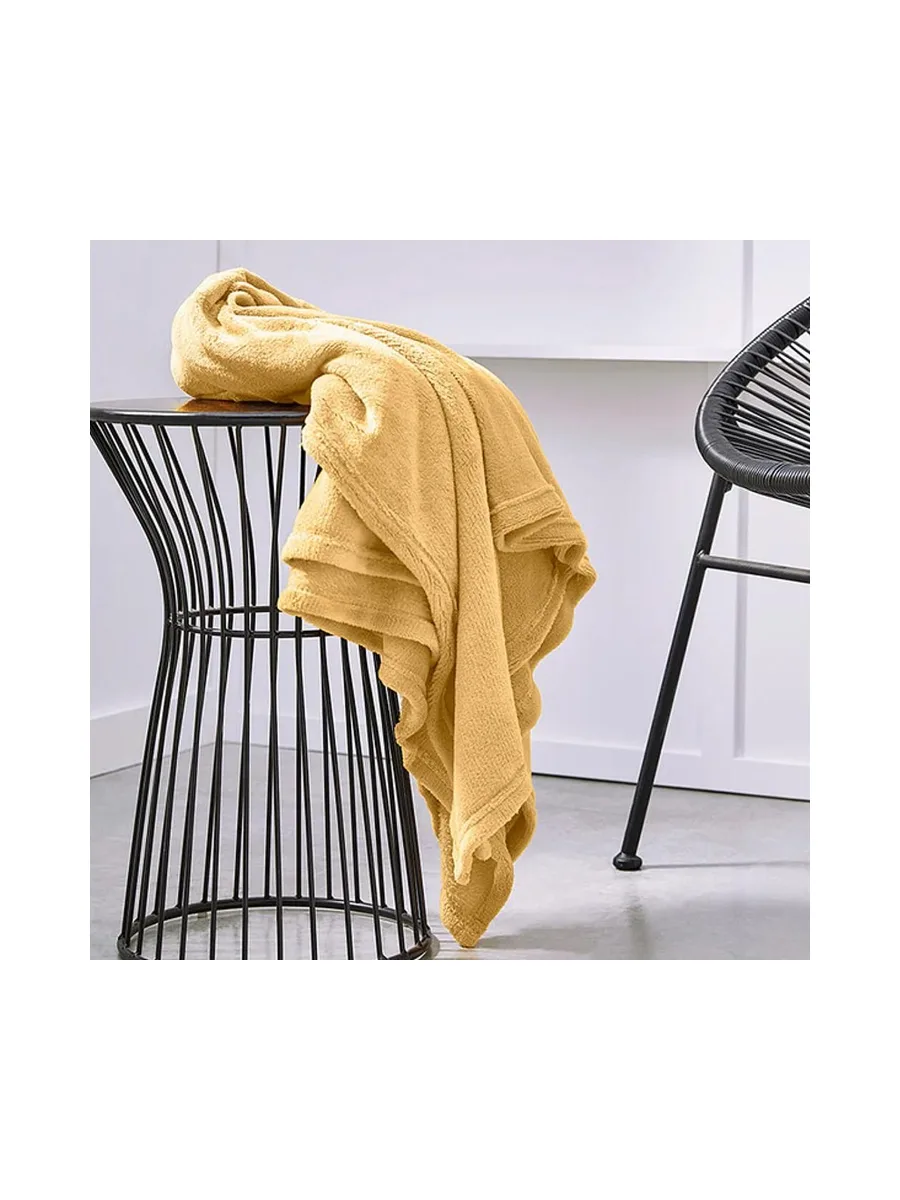 Plaid Jaune Today Plaid Xl Moelleux 150x200 3