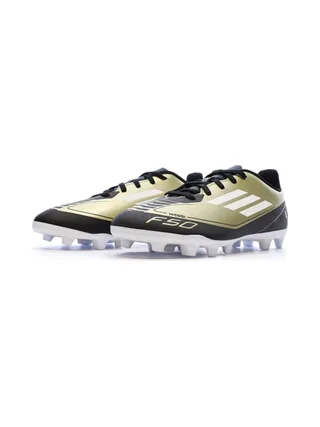 Chaussures de football Noires/Dorés Garçon Adidas Messi 6