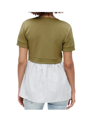 Blouse de grossesse et allaitement Kaki Femme Mamalicious Jennifer 2
