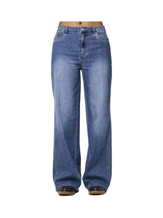 Jean Loose Bleu Femme Pieces Femma 1