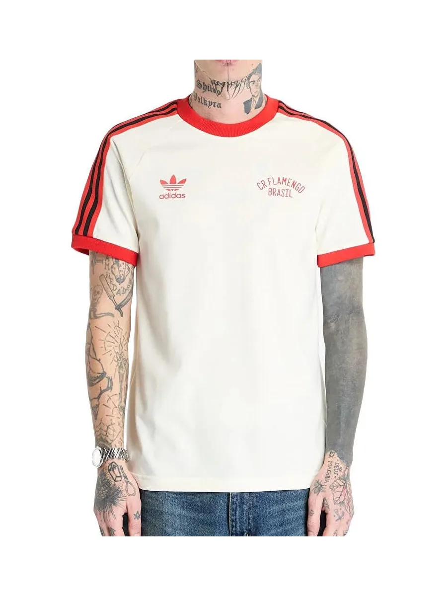 T-Shirt Blanc/Rouge Homme Adidas JF0434 2
