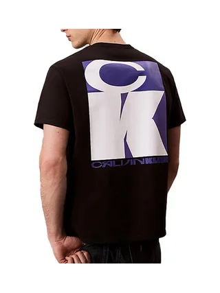 T-Shirt Noir Homme Calvin Klein Jeans 20s Stack 2