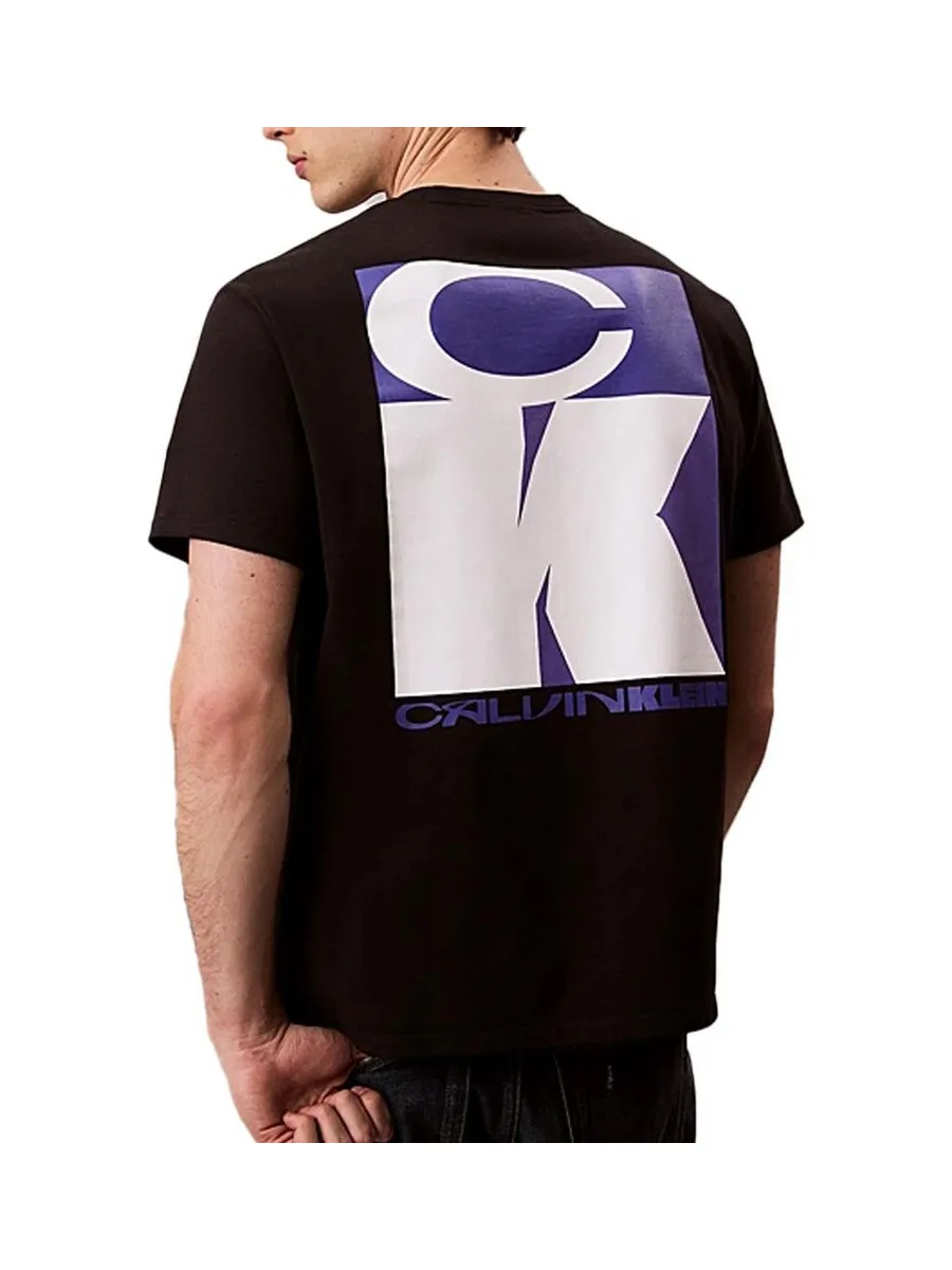 T-Shirt Noir Homme Calvin Klein Jeans 20s Stack 2