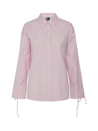 Chemise Rose à rayures Femme Pieces Sage 1