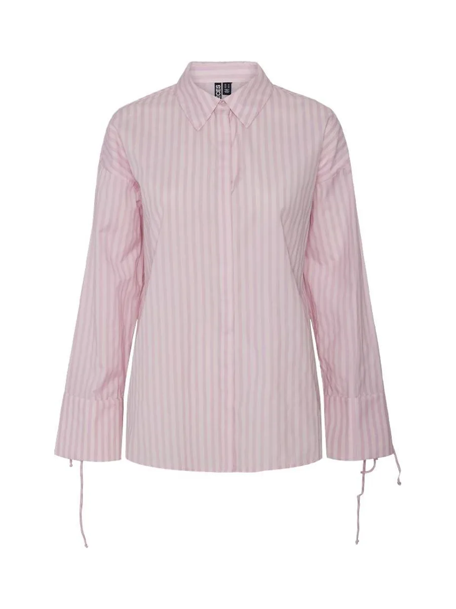 Chemise Rose à rayures Femme Pieces Sage 2