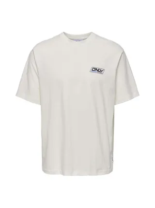 T-shirt Blanc Homme Only & Sons print Logo 1