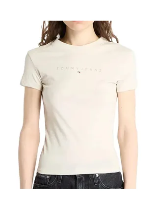 T-shirt Blanc Femme Tommy Hilfiger Night Navy 1