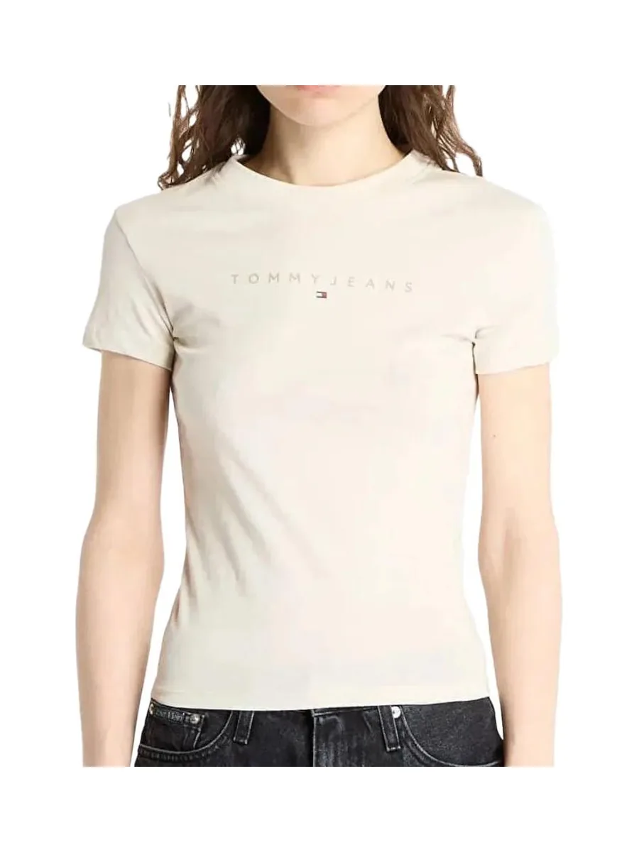 T-shirt Blanc Femme Tommy Hilfiger Night Navy 2