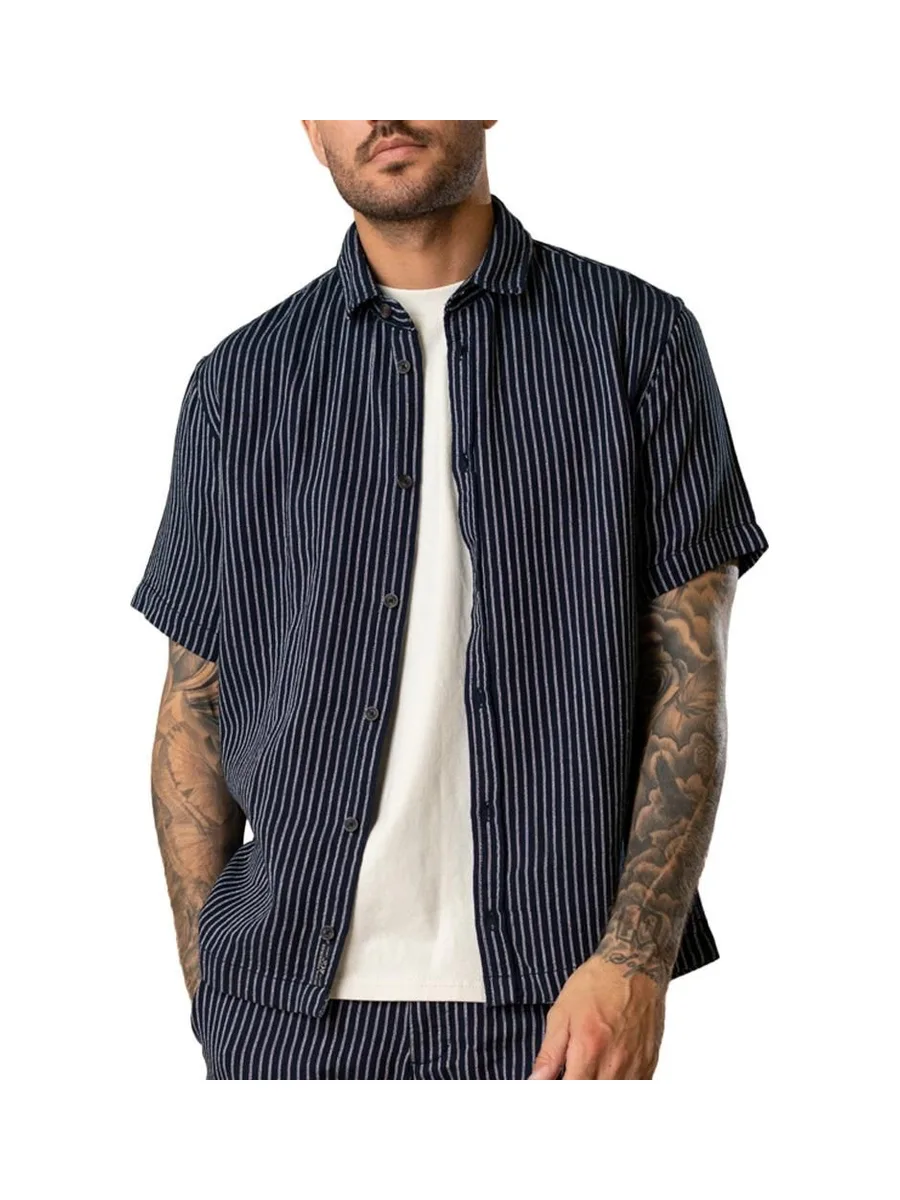 Chemise Marine Homme Petrol Industries Sleeve Uni 1 2