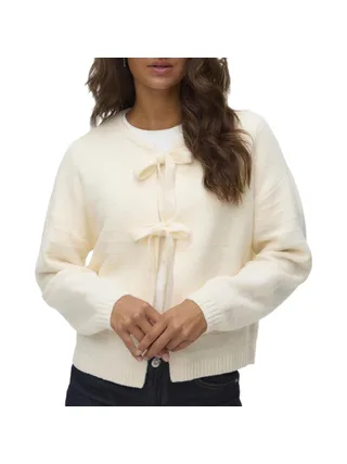 Gilet Ecru Femme Vero Moda Boom Structure 1