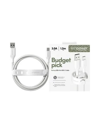 PanzerGlass empower™ by ® Racing 60W USB-A to USB-C Cable | USB 2.0 | 1.2M | Silver White USB cable 2