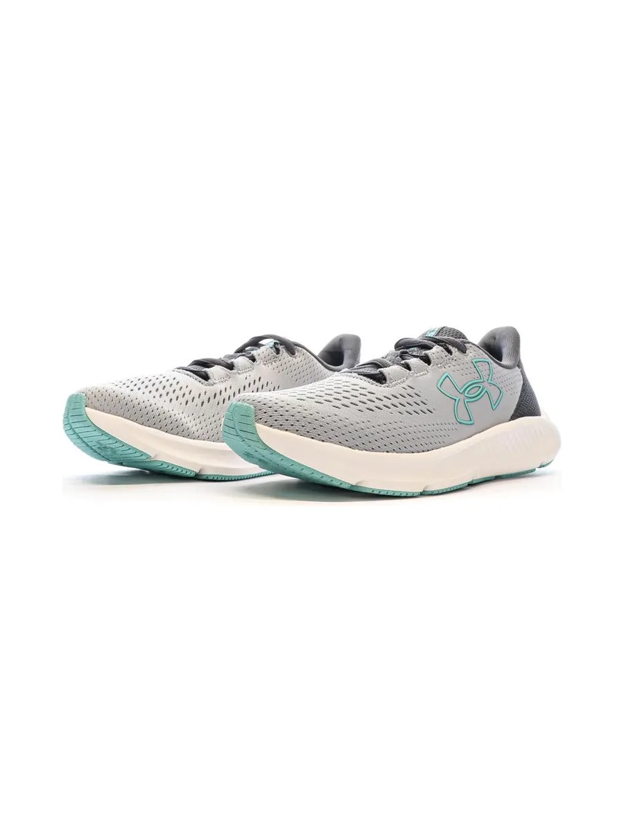 Chaussures de Running Grise/Turquoise Femme Under Armour Charged Pursuit 7