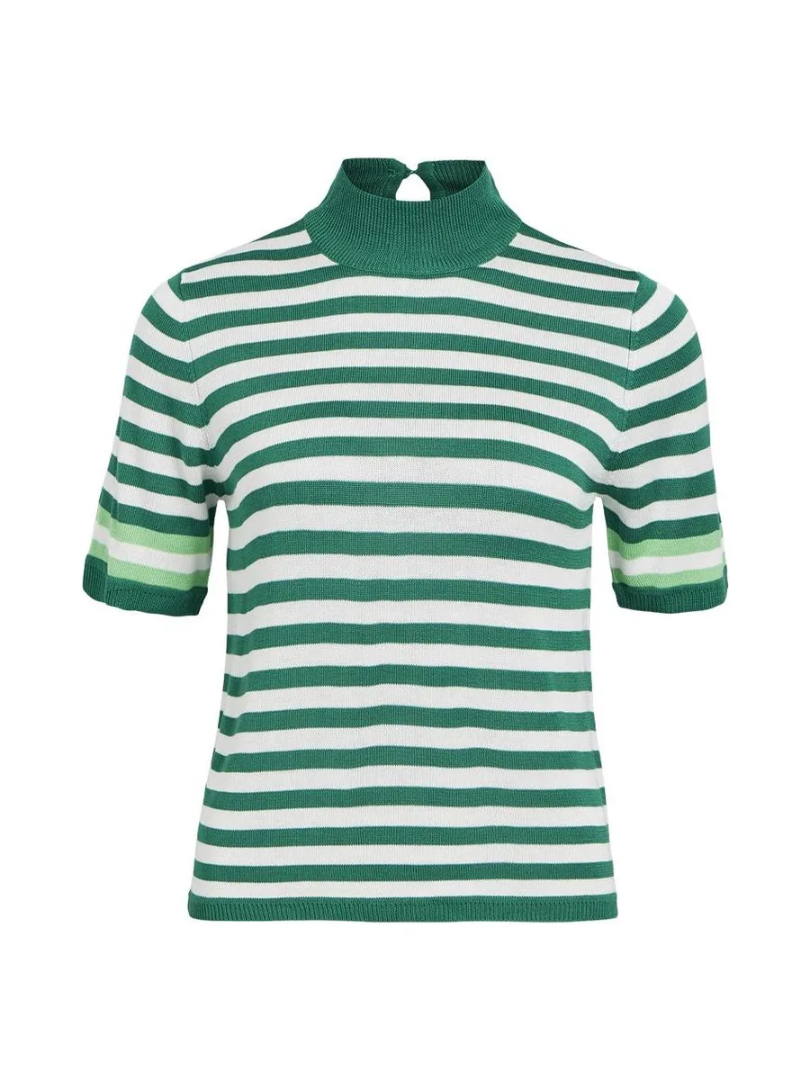 Pull à Rayures Vert/Blanc Femme Object Danya 2
