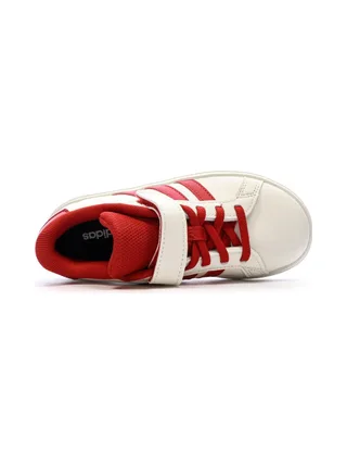 Baskets Ecru/Rouge Garçon Adidas Grand Court 2.0 El C 4