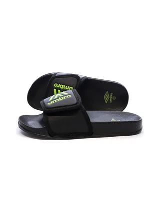 Claquettes Noires/Vert Garçon Umbro Tao 1
