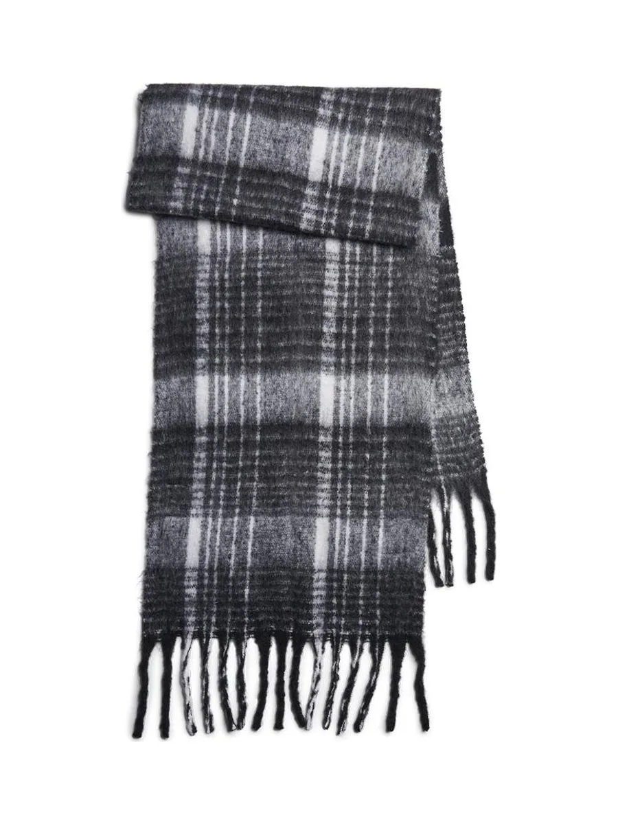 Echarpe Noir/Gris Femme Pieces Natrisse 2