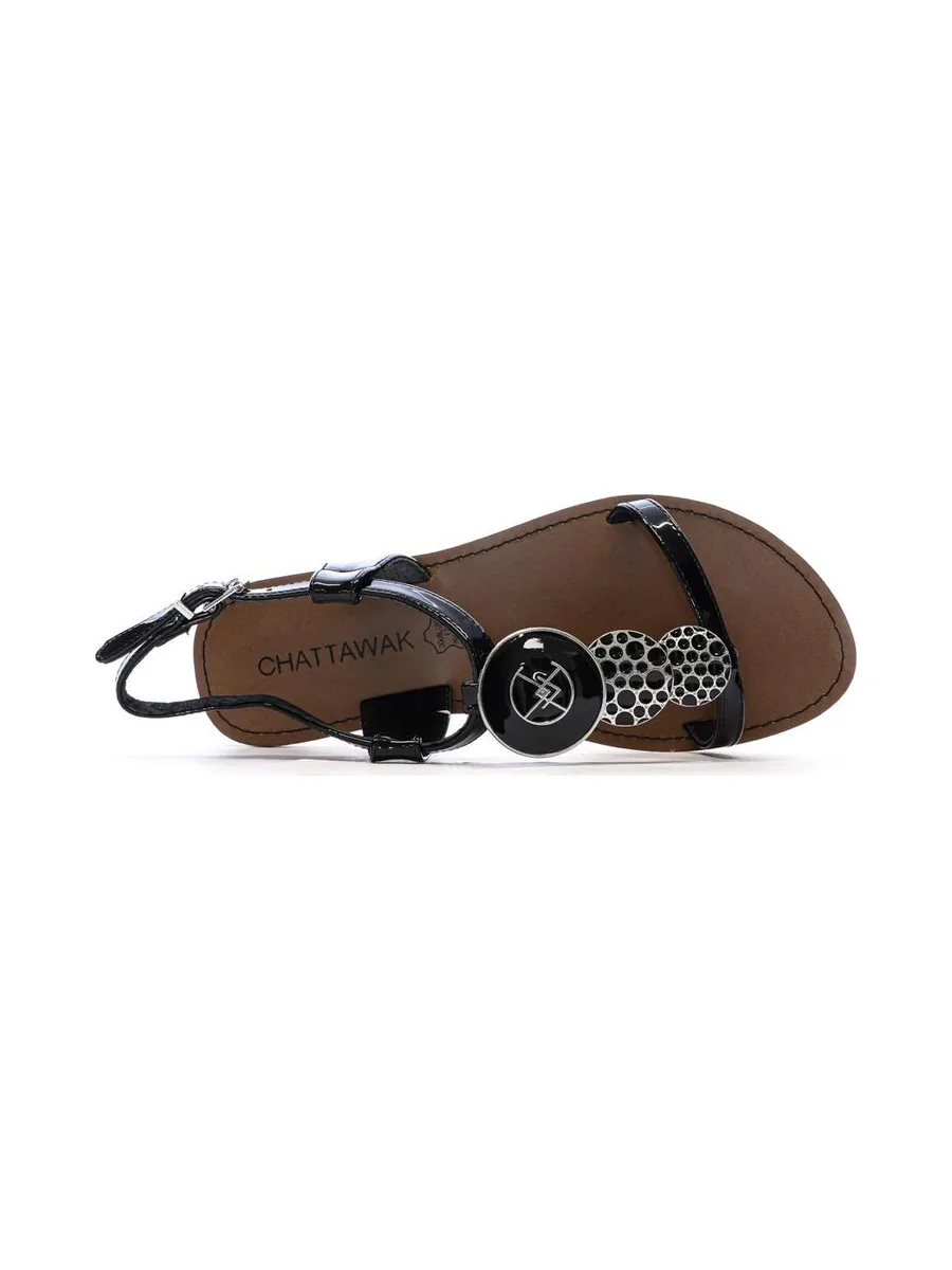 Sandales Noires Femme Chattawak PIPA 5