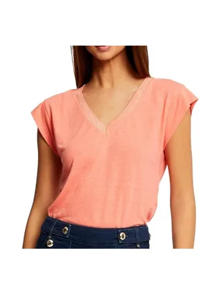 T-shirt Orange Femme Morgan Dag 1