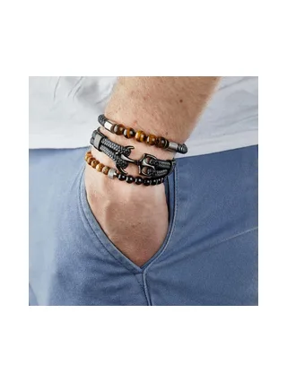 Bracelet Perles Noir/Beige Homme Geographical Norway 315050 2