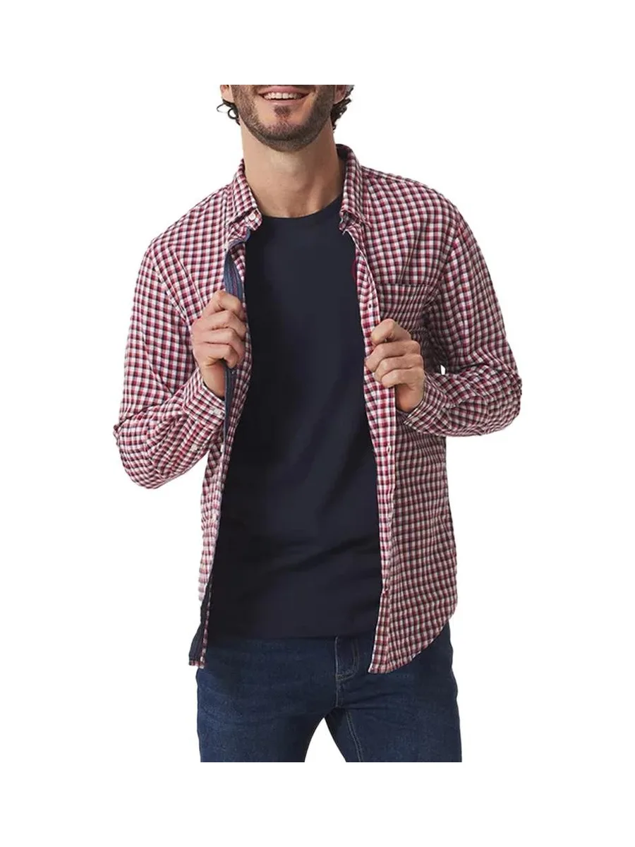 Chemise Blanche/Rouge Homme TBS Baltique 2