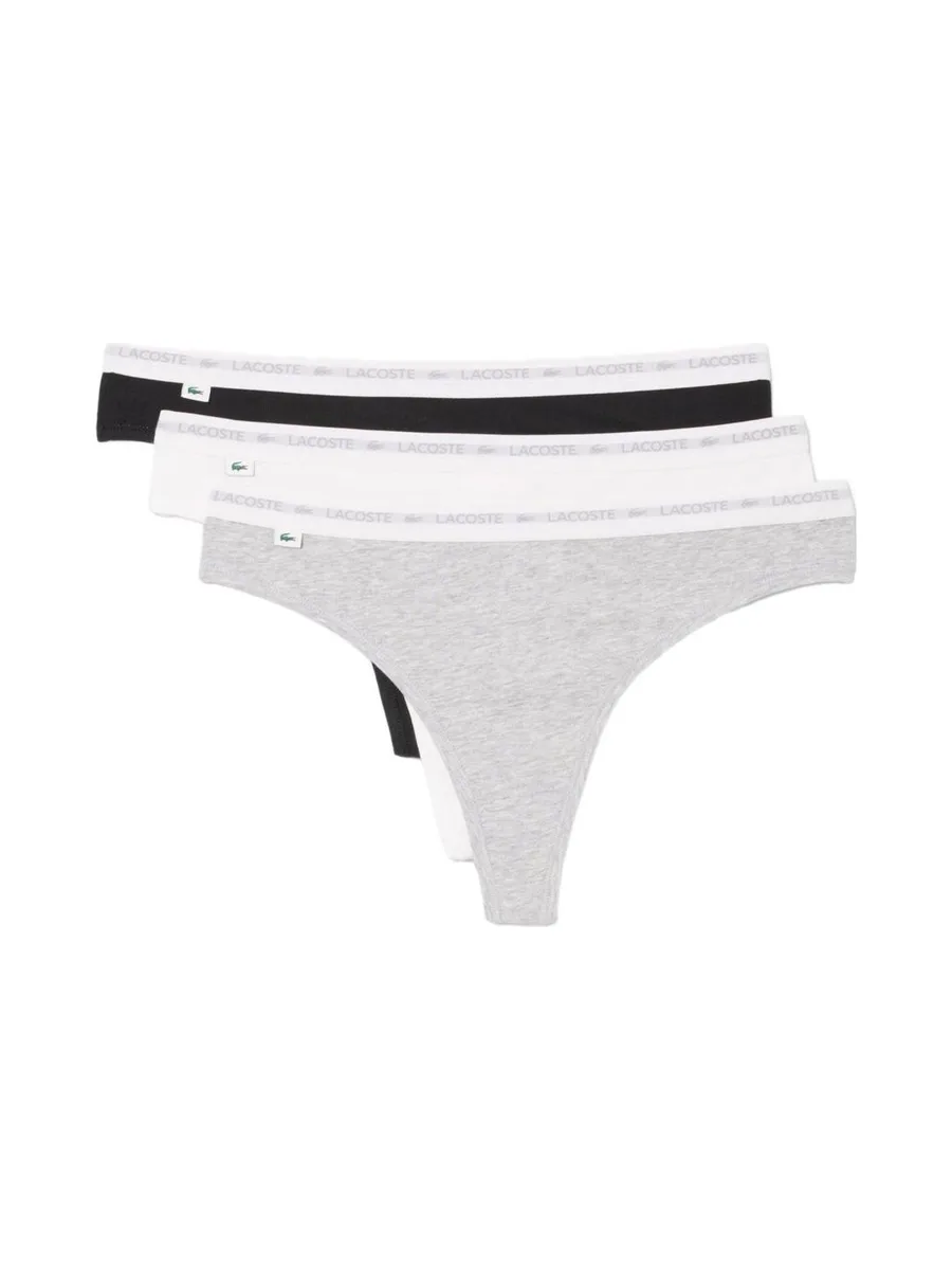 X3 Strings Gris/Noir Femme Lacoste Coton Stretch 2