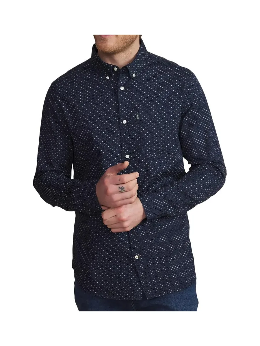 Chemise Marine à pois Homme TBS WALIDCHE 2