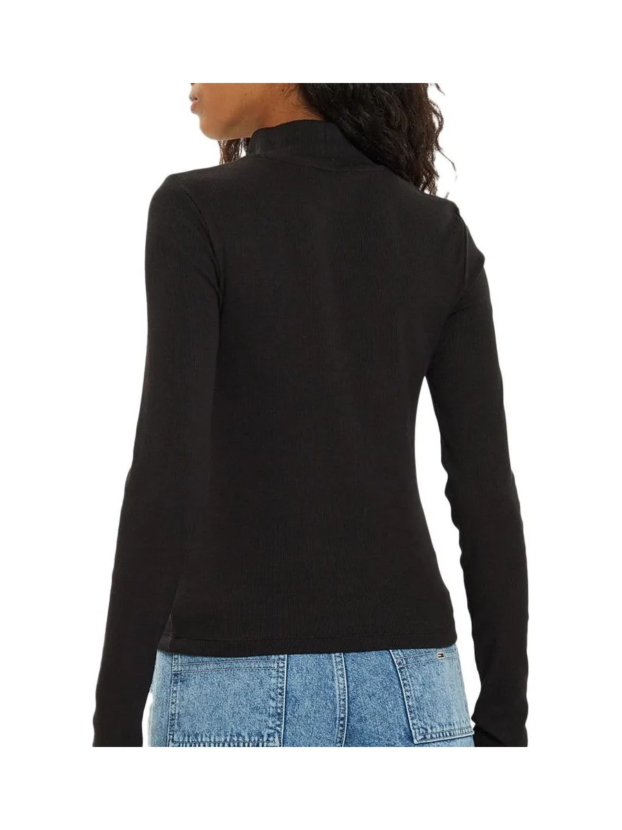 T-shirt Noir Femme Tommy Hilfiger Tjw Essential Mock 3