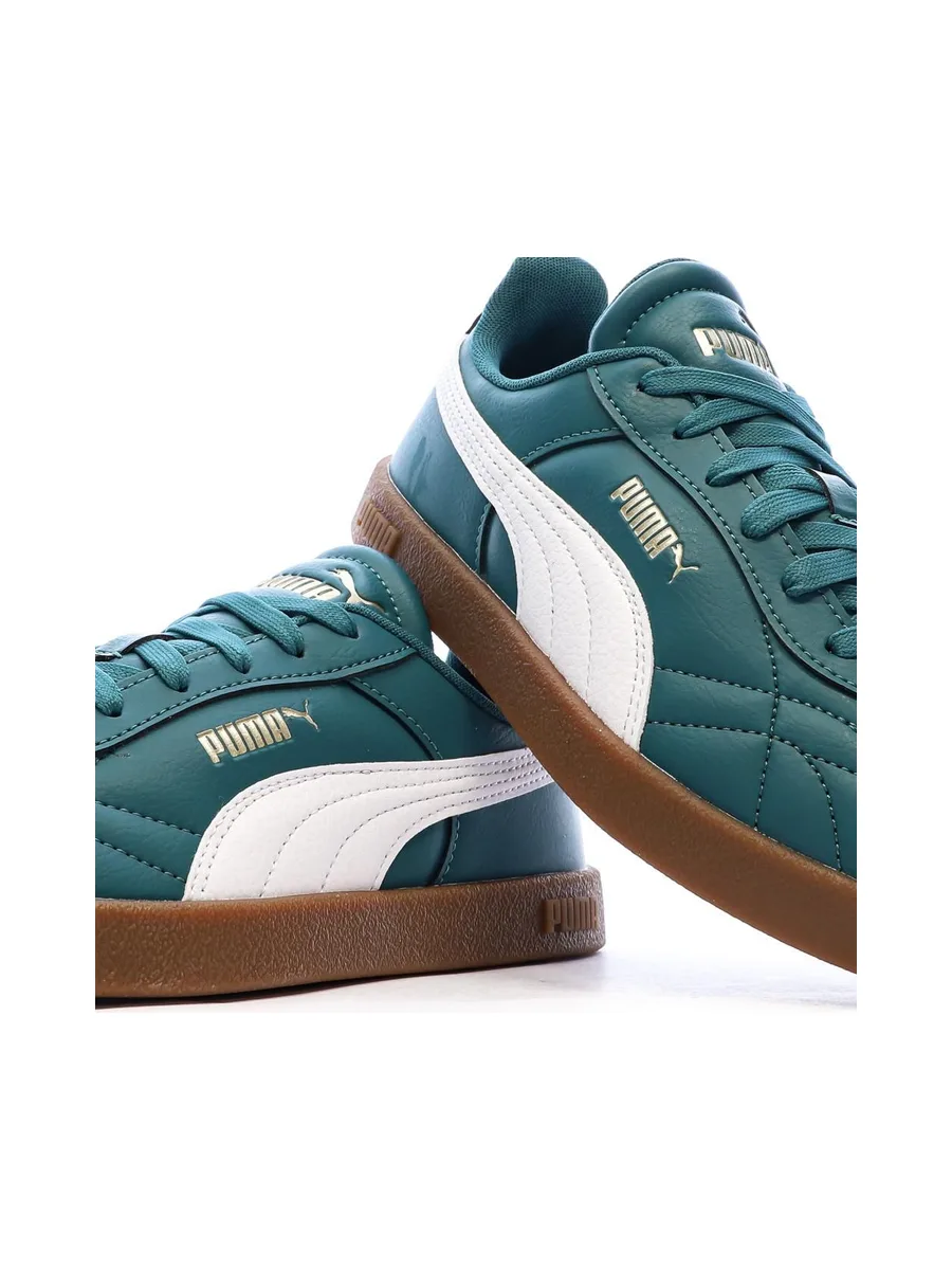 Baskets Vert Femme Puma Club Indoor 8
