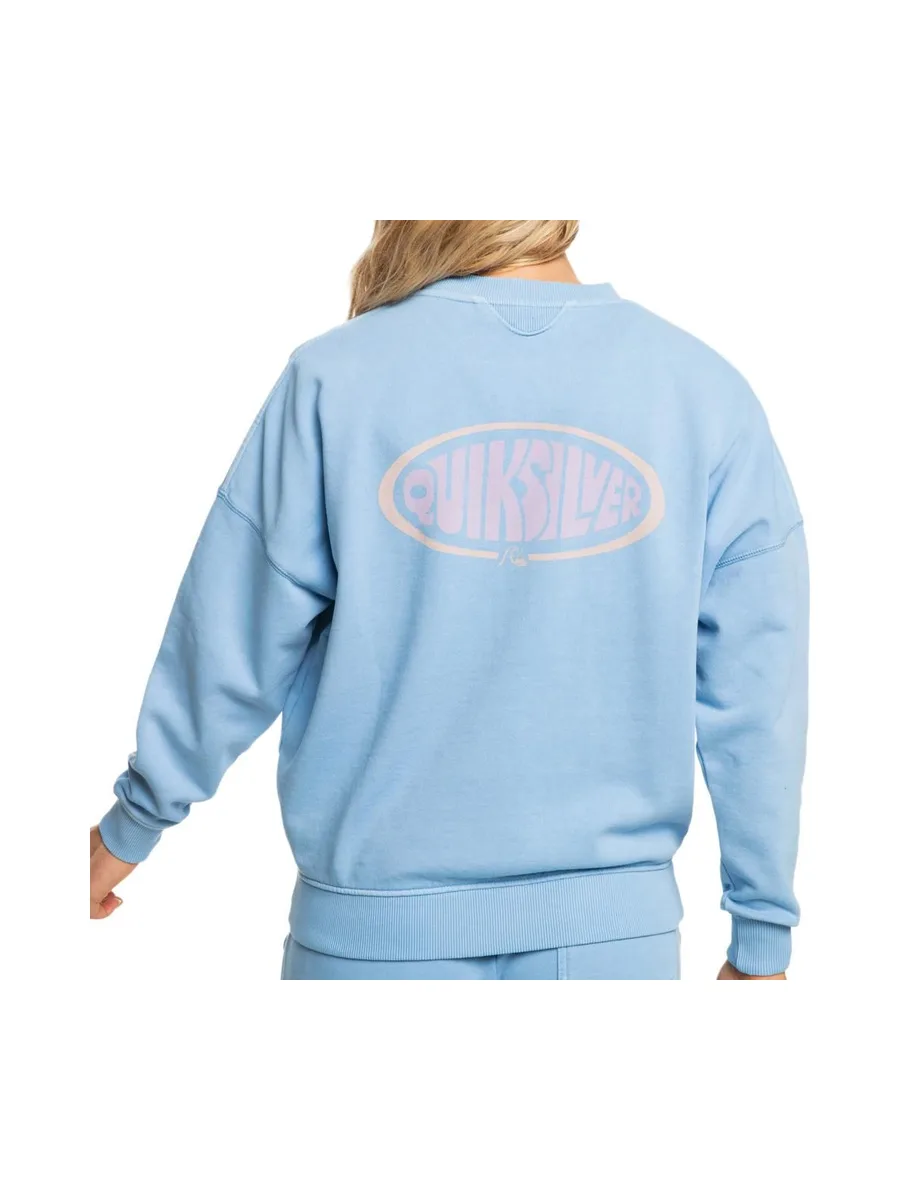 Sweat Bleu Femme Quiksilver Oversizedcr2 3
