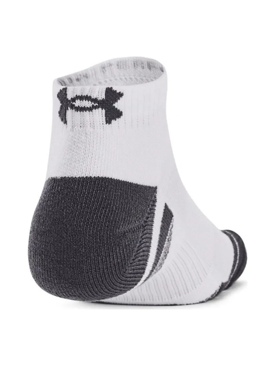 X3 Paires de Chaussettes Blanc/Gris Homme Under Armour Performance Tech 3