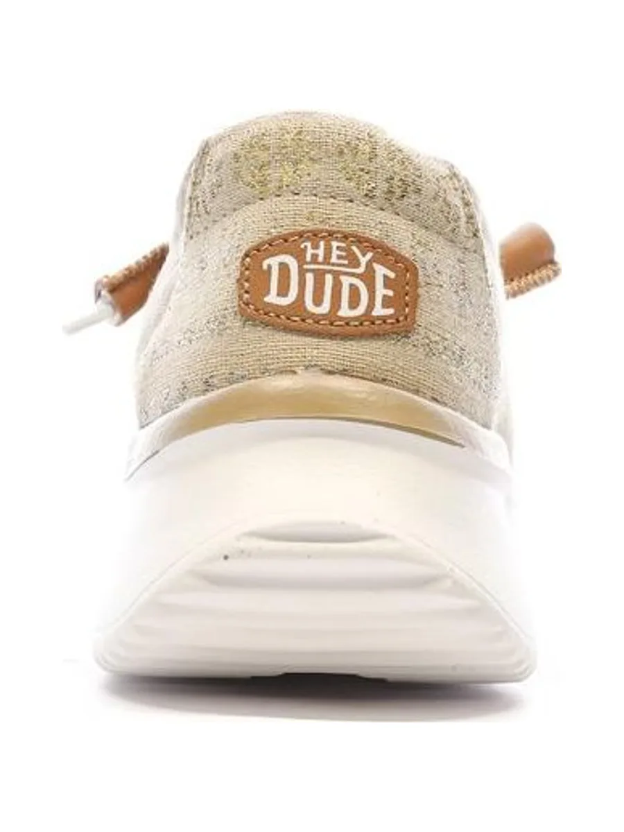 Chaussures Beiges/Dorées Femme Hey Dude Wally Sport Mesh 4