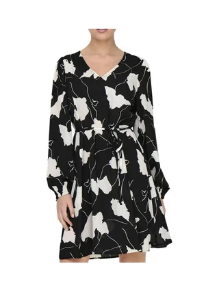 Robe Noir/Blanche Fleurs Femme JDY Base 1