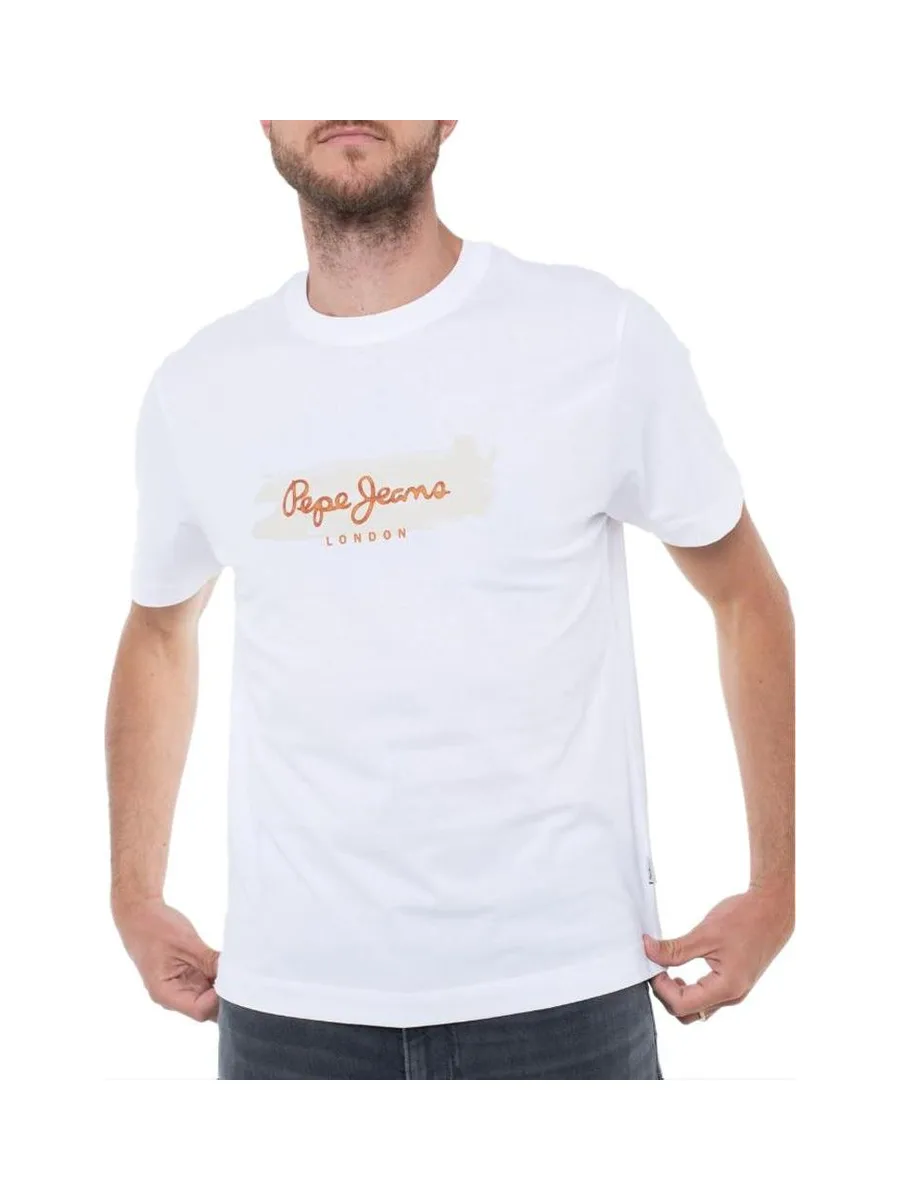 T-shirt Blanc Homme Pepe jeans Picthon 2