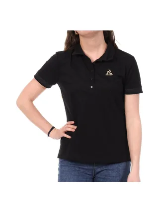 Polo Noir Femme Le Coq Sportif Coq 1