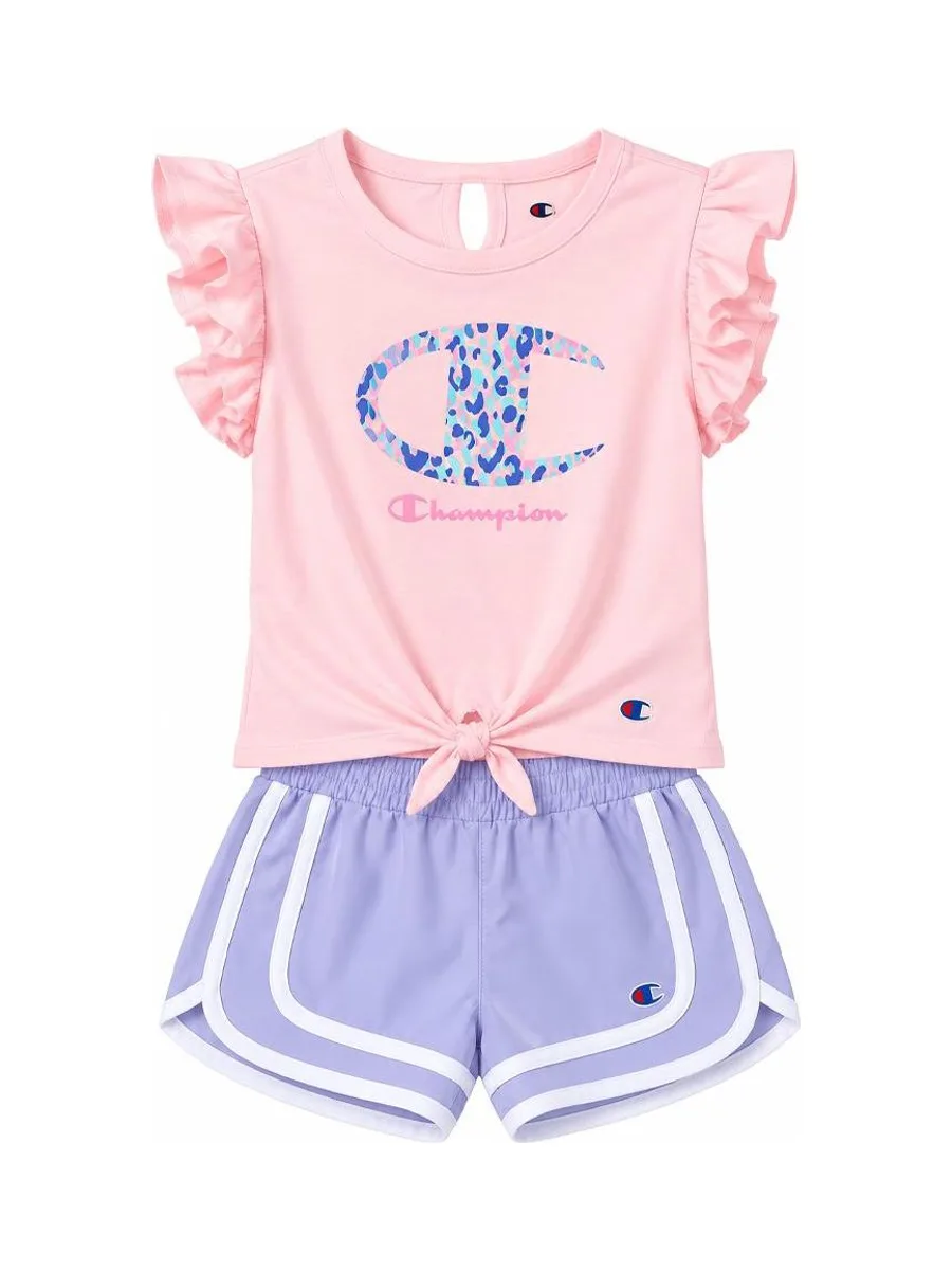 Ensemble Rose/Mauve Fille Champion C414ST888 2