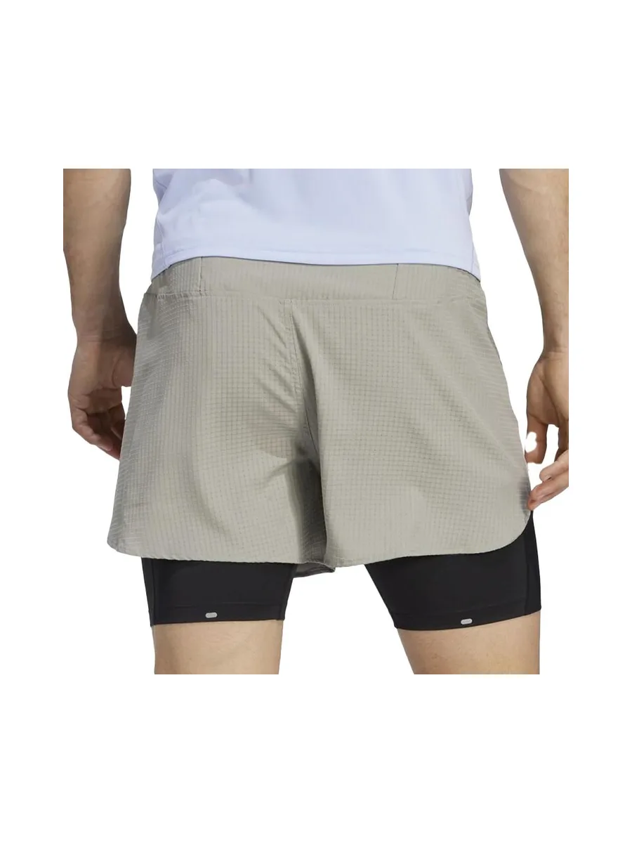 Short de Running Beige Homme Adidas 2in1 IB8933 3