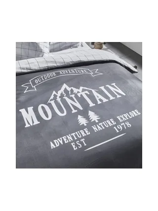 Parure de lit imprimé a carreaux coton Today MOUNTAIN 220x240 2