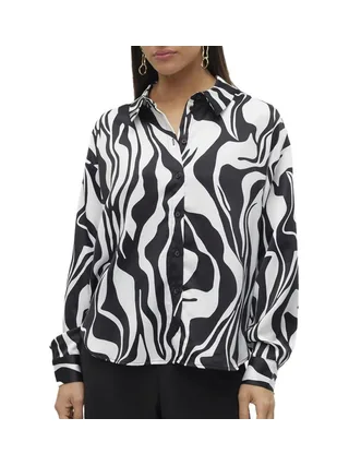 Chemise Noire/Blanche Femme Vero Moda Merle 1