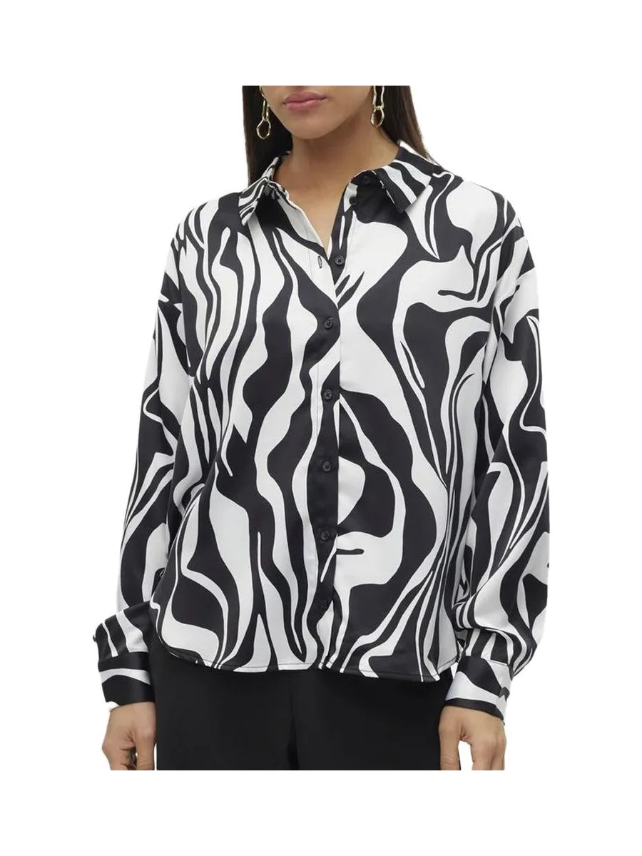 Chemise Noire/Blanche Femme Vero Moda Merle 1