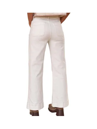 Jean Flare Blanc Femme Oraije Elenette 2