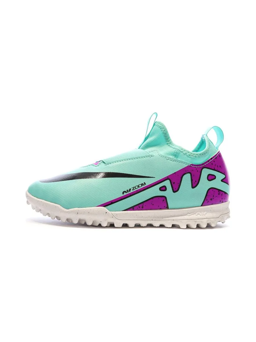 Chaussures de Football Turquoise Junior Nike Jr Zoom Vapor 15 Academy TF 2