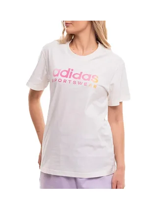 T-shirt Ecru Femme Adidas W Lin Spw Gt 1