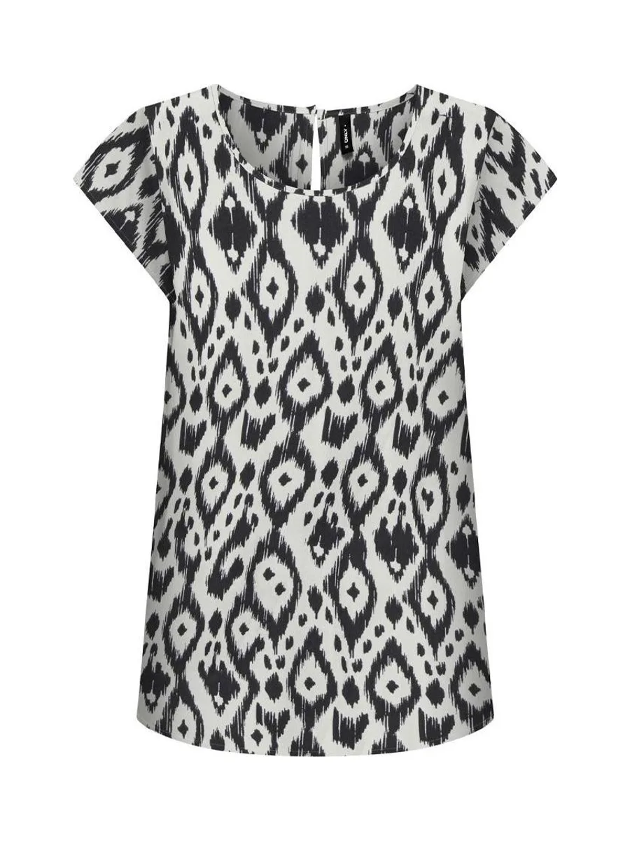 Blouse Blanche/Noir à motifs Femme Only Nova 2