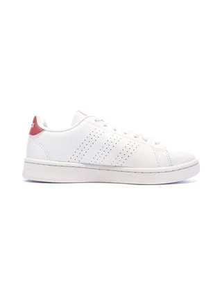 Baskets Blanches/Roses Fille Adidas Advantages 2