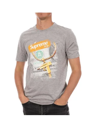 T-shirt Gris Homme Supreme Grip Gun 1