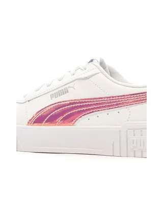 Baskets Blanches/Rose Brillant Fille Puma Carina 2.0 7
