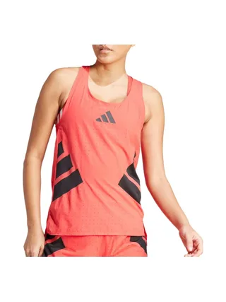Débardeur Rouge/Noir Femme Adidas JD7333 1